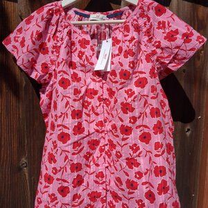 Vineyard Vines Rock Rose Floral Ruffle top